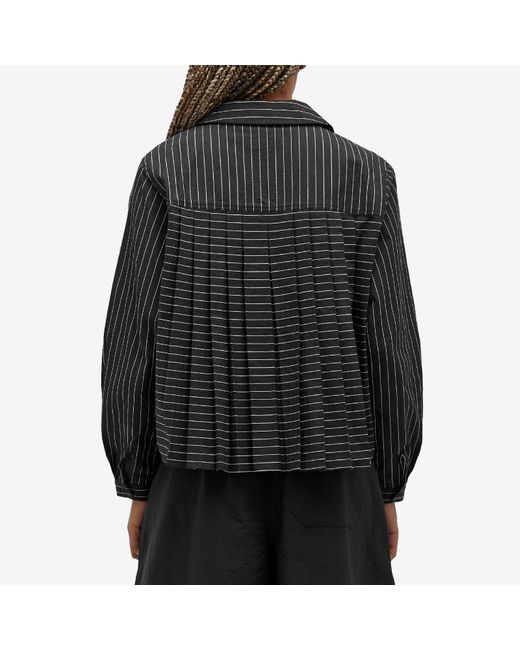 YMC Black Annie Striped Shirt