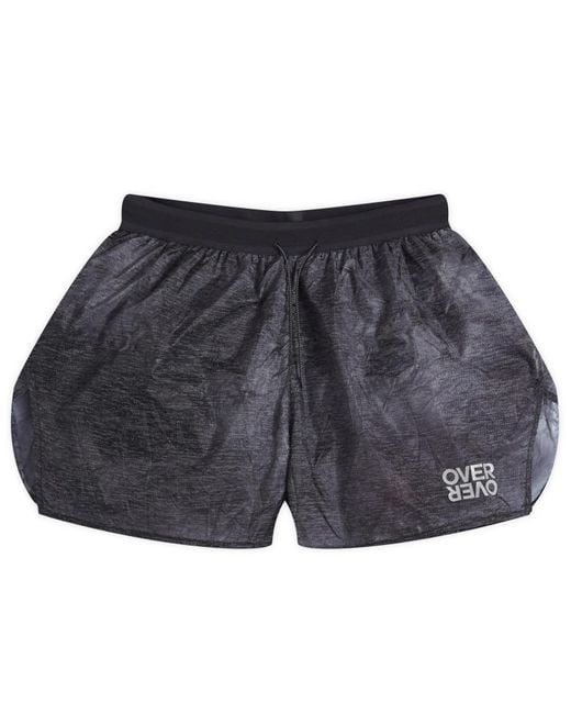 OVER OVER Gray Track Shorts for men