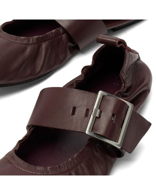 Alohas Brown Sarea Leather Ballet Flat