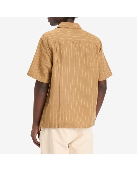 Corridor NYC Natural Boulder Stripe Vacation Shirt for men