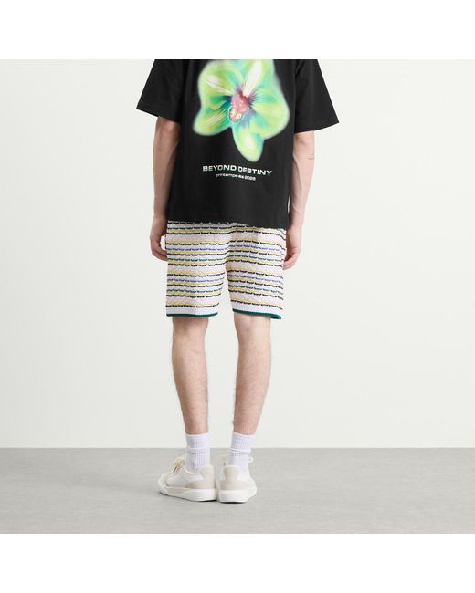 Casablanca White Tuck Stitch Shorts for men