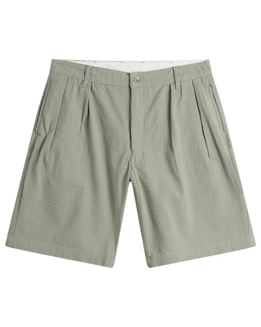 Service Works Gray Seersucker Part Timer Shorts for men