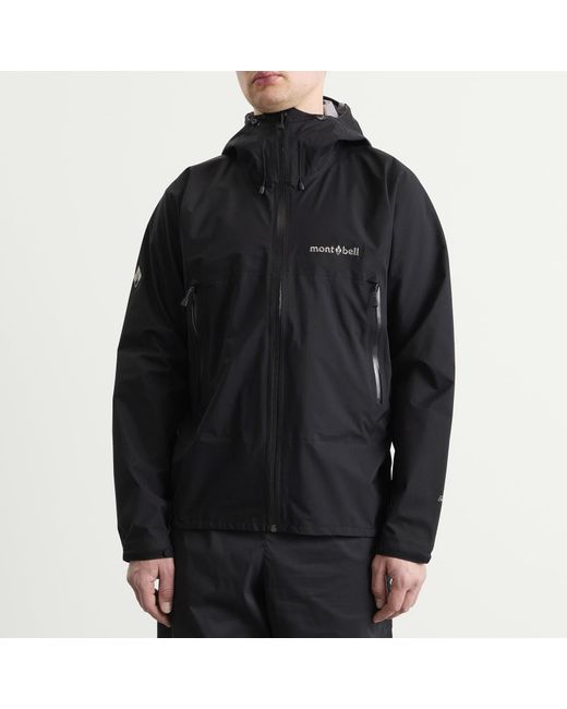 Montbell Black Drytec Lightweight Rain Jacket for men