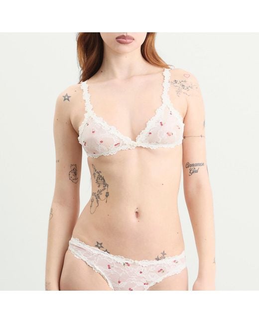 Skims Natural Stretch Lace Triangle Bralette
