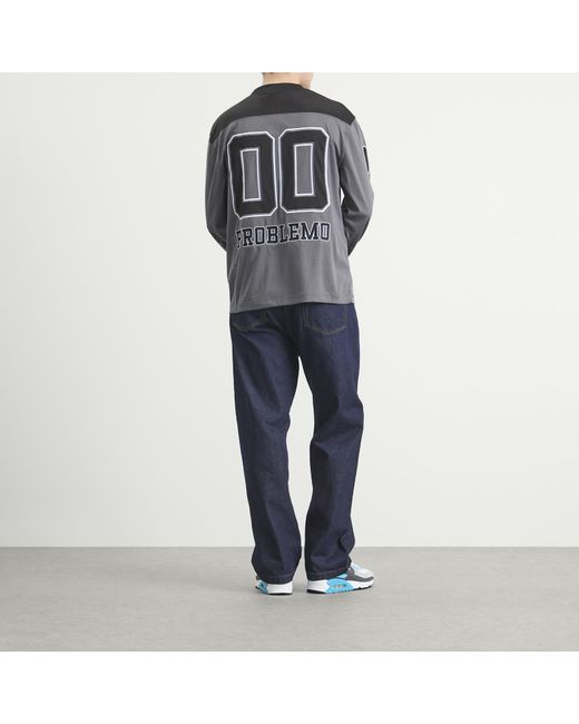 No Problemo Gray Nyp Long Sleeve Sports Jersey for men