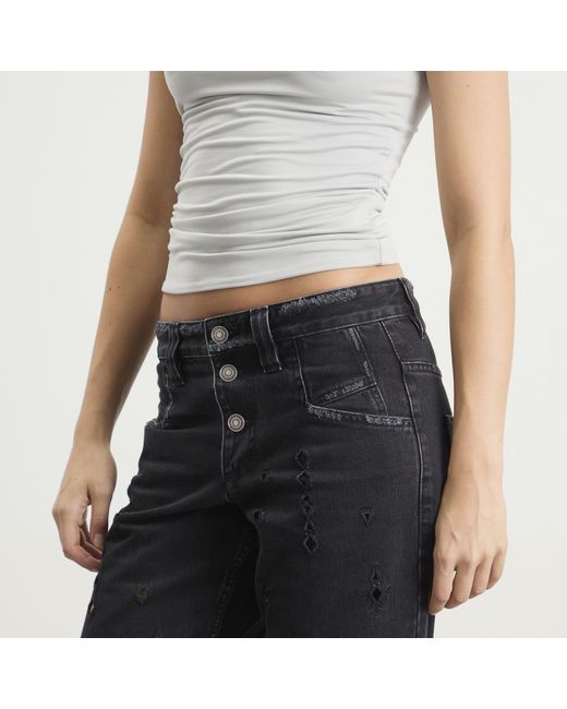 Isabel Marant Black Amia Embroidered Jeans