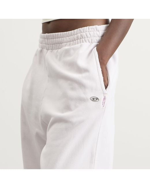 DIESEL White P-Zenia-Crystals Tracksuit Bottoms