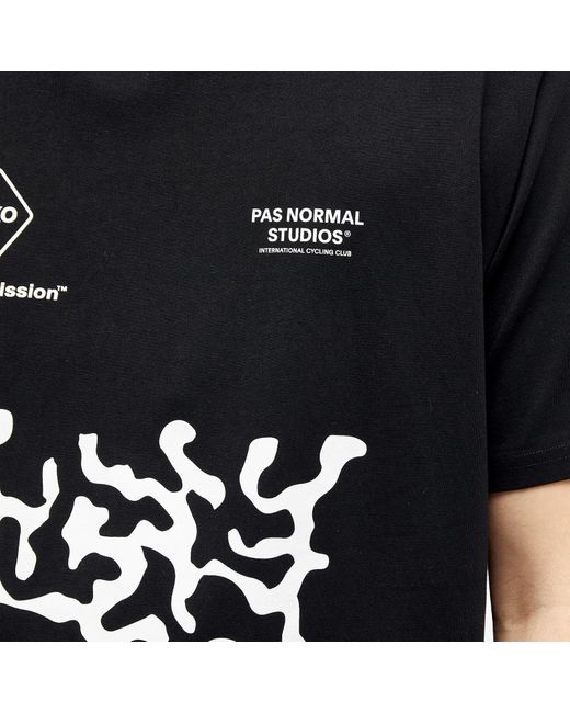Pas Normal Studios Black Off-Race T.K.O Tramission T-Shirt for men