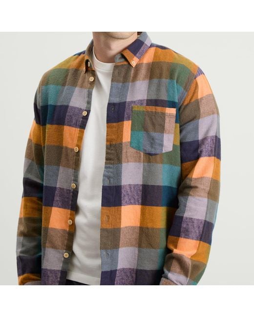 Folk Blue Relaxed Fit Shirt for men
