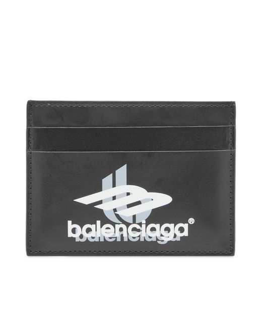 Balenciaga Black Sport Logo Card Holder for men