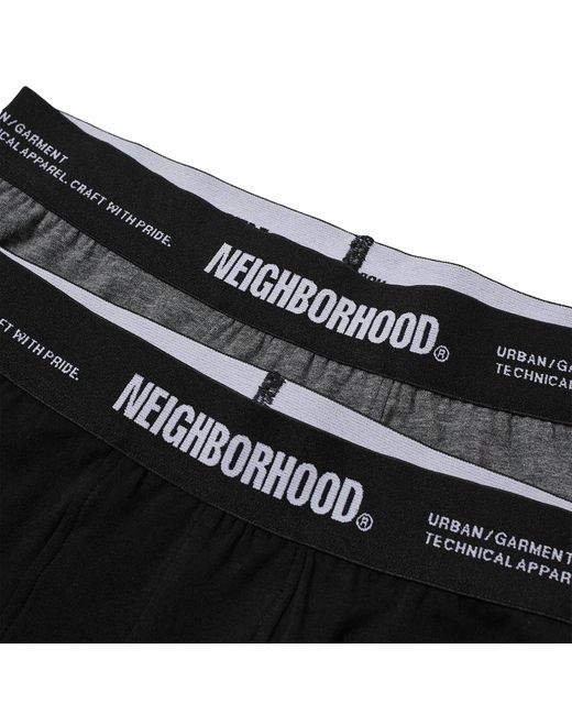 Neighborhood Black Classic 2-Pack Boxer Shorts for men