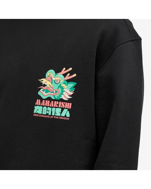 Maharishi Black Year Of The Dragon Sweatshirt for men