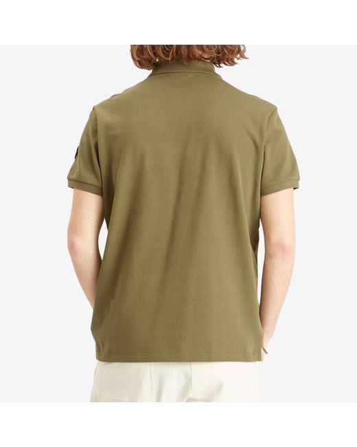 Moncler Green Cotton Piquet Polo for men