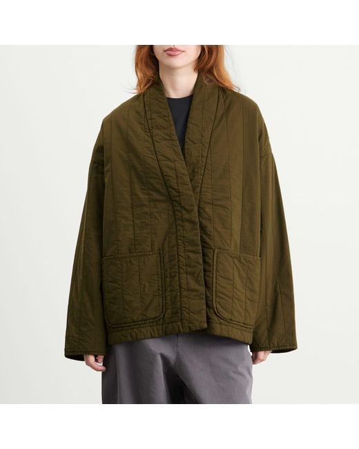Girls Of Dust Green Edo Quilted Jacket