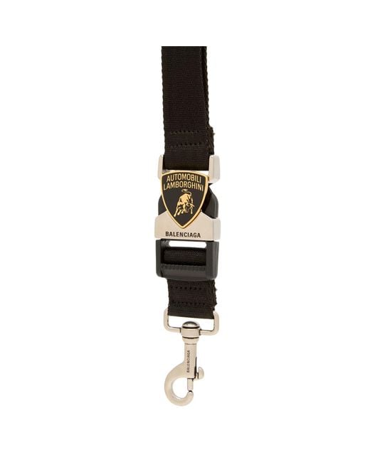 Balenciaga Black Seatbelt Lanyard for men