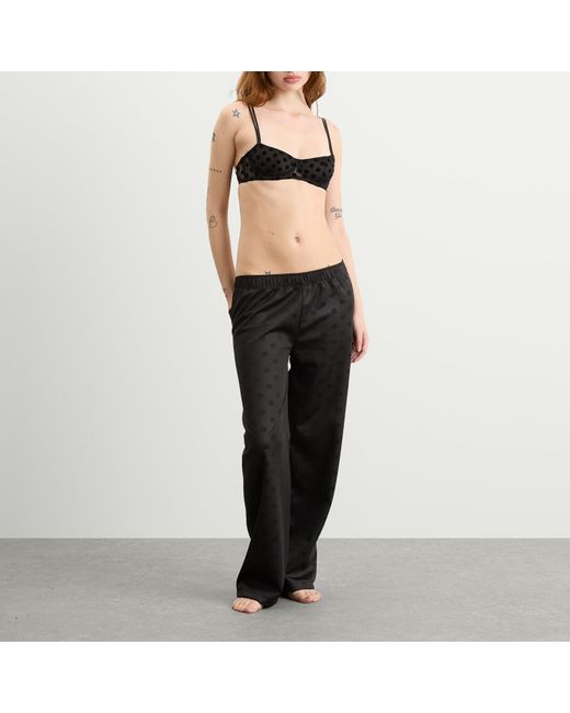 Fruity Booty Black Flock Polka Bra