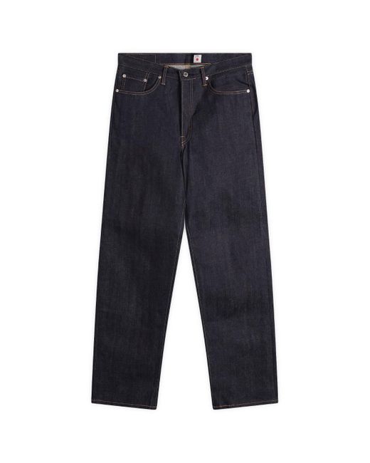 Edwin Blue Loose Straight Selvedge Jeans for men