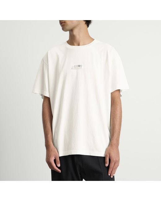 Maison Margiela White Mm6 Logo T-Shirt for men