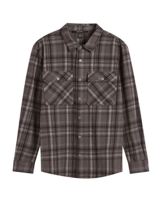 Ksubi Gray Snakebite Check Overshirt for men