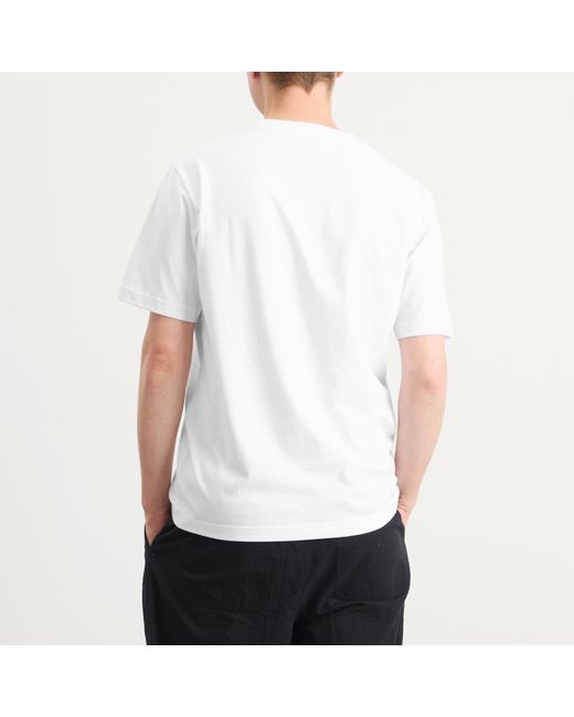 Norse Projects White Johannes Logo Print T-Shirt for men