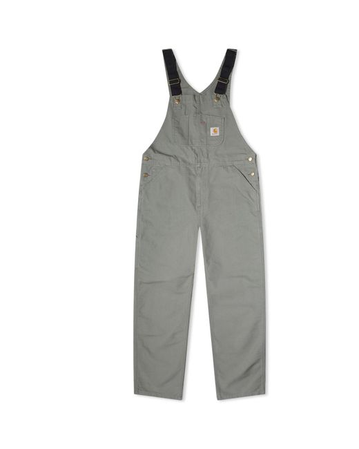 green carhartt bib overalls