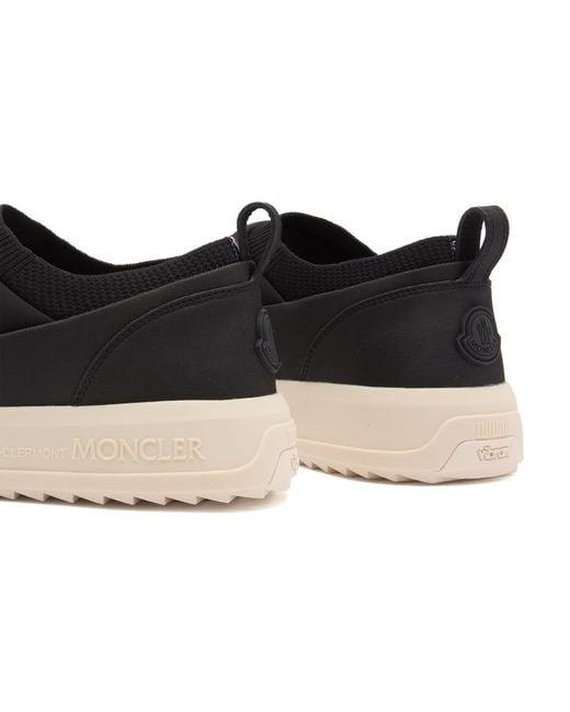 Moncler Black Sports Shoes With Logo Patch for men