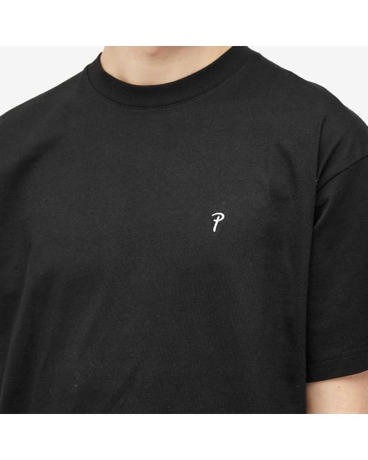PATTA Black Basic Script P T-Shirt for men