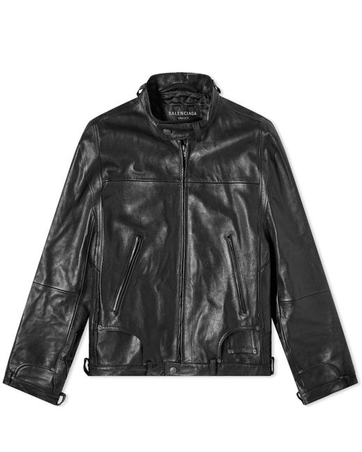 Balenciaga Black Runway Leather Jacket for men