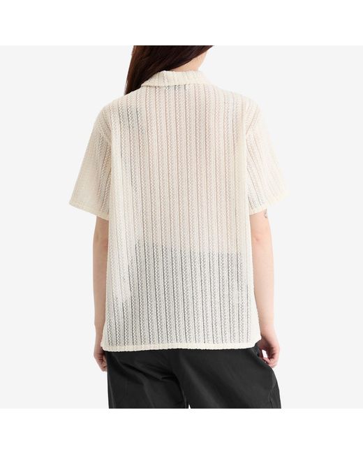 DUNST White Crochet Shirt