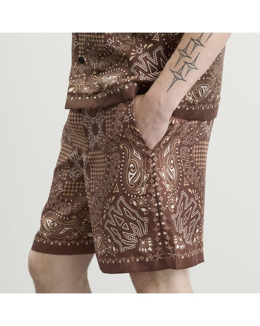 Amiri Brown Ma Check Short for men