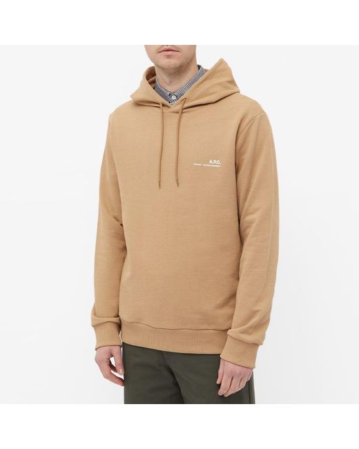 A.P.C. Natural Item Logo Hoody for men