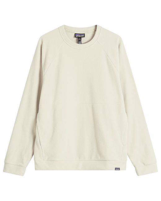 Patagonia White Micro D Crewneck Fleece for men