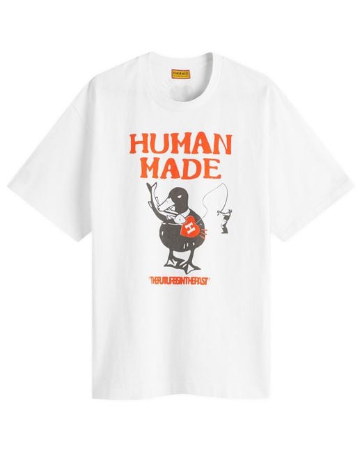 Human Made White Fishing Duck T-Shirt for men