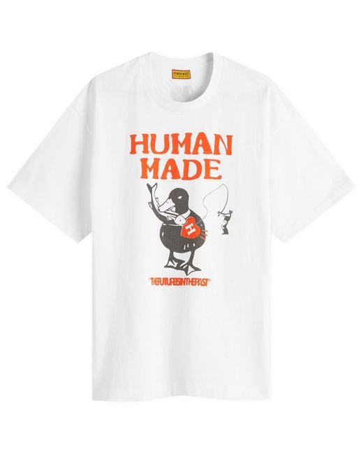 Human Made White Fishing Duck T-Shirt for men