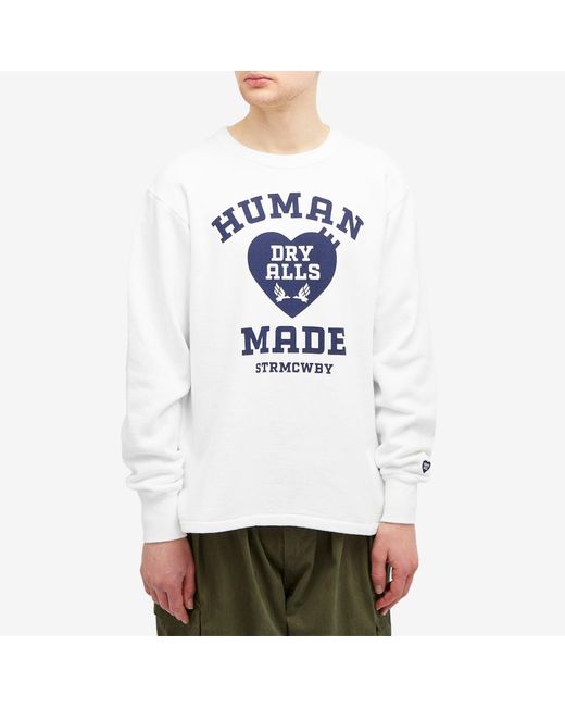 Human Made White Military Sweatshirt for men
