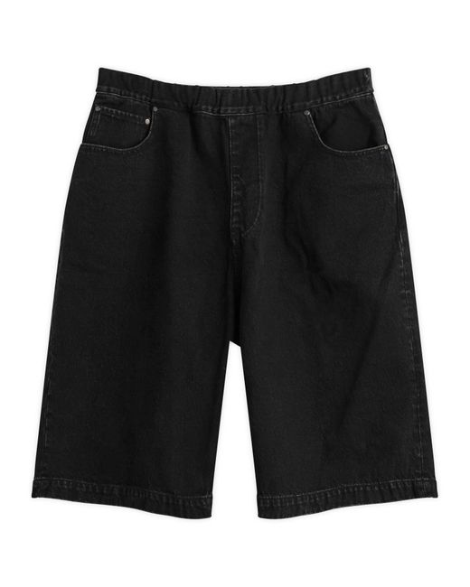 Entire studios Black Spar Denim Shorts for men