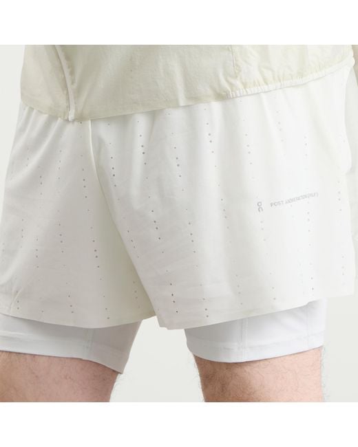 On Shoes White X Paf Zero 2-In-1 Shorts for men