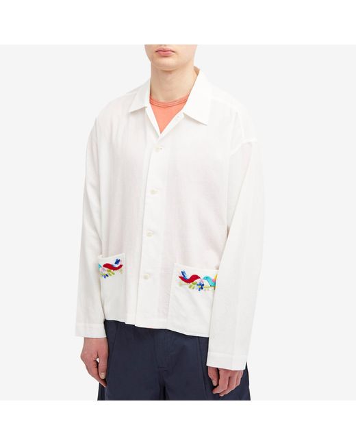 YMC White Pj Shirt for men