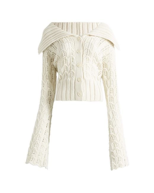 Holzweiler White Knitted Cardigan