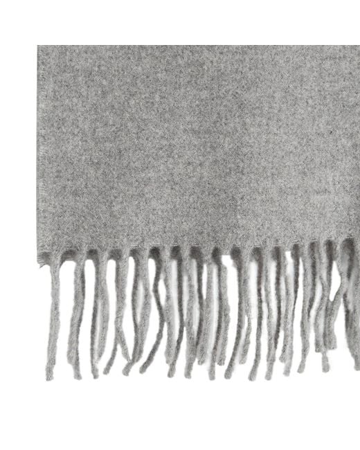 A.P.C. Gray Ambroise Embroidered Scarf for men