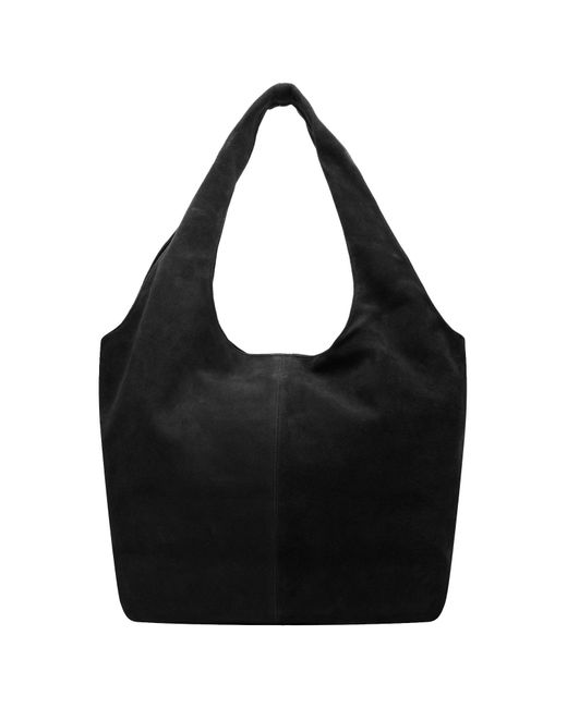 Mazi Untitled Black Flow Suede Tote Bag