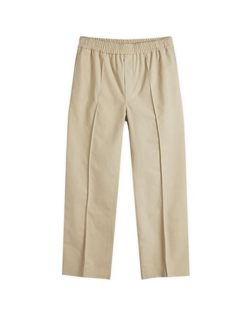 A.P.C. Natural Pieter Textured Cotton Pin Tuck Pleat Trousers for men