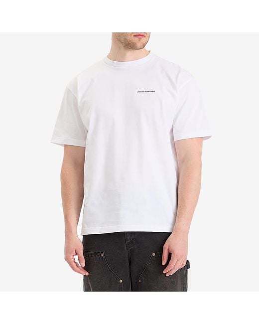 Uniform Experiment White Code Logo T-Shirt for men