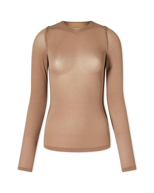 MM6 by Maison Martin Margiela Brown Long Sleeve Top