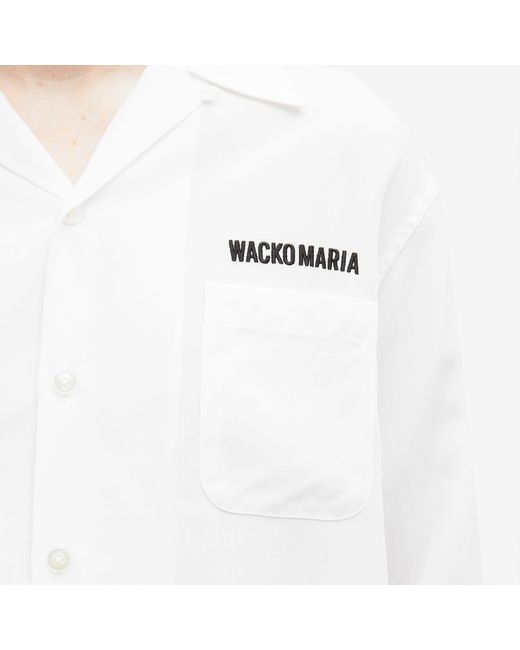 Wacko Maria White 50'S Embroidered Logo Shirt for men