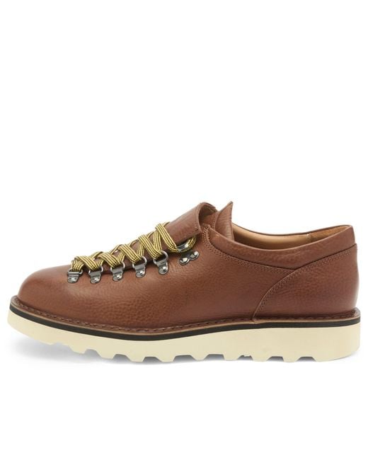 Fracap Brown M121 Commando Sole Low Hiking Shoe for men
