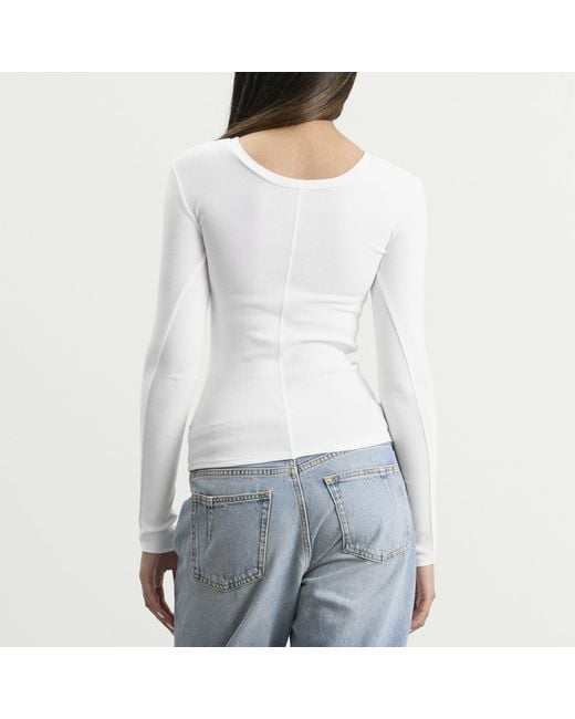 Won Hundred White Irine Long Sleeve Top