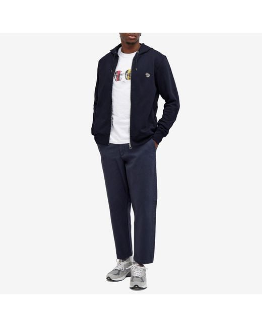 Paul Smith Blue Zebra Zip Hoodie for men