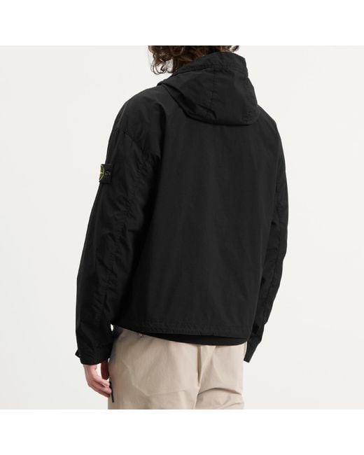 Stone Island Black Light Compact Touch Poly-Tc Hooded Jacket for men