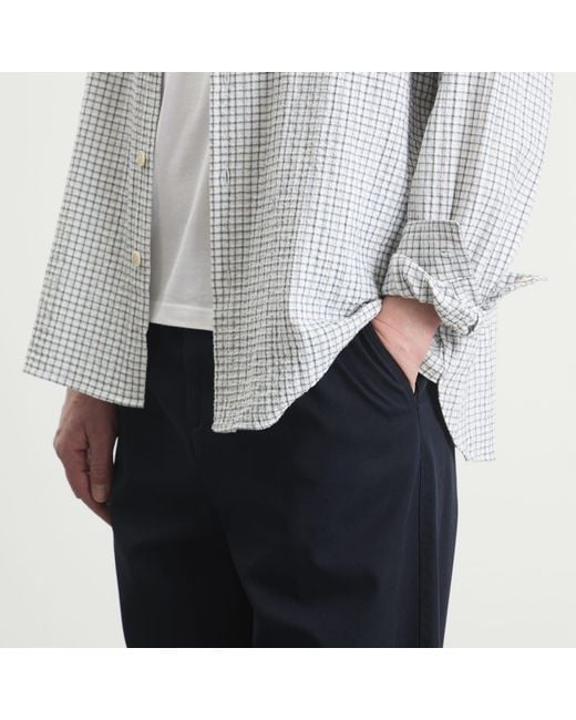 A.P.C. Blue Ricky Double Pleat Chinos for men